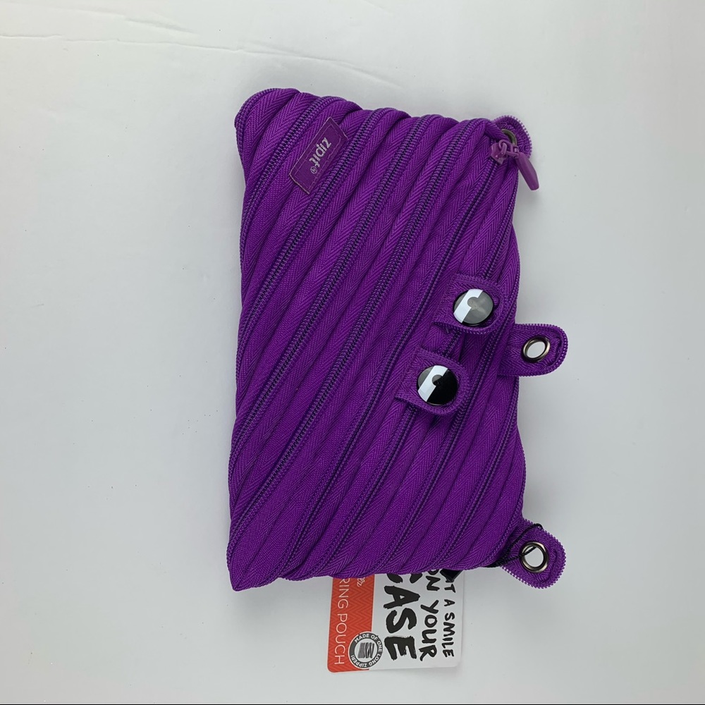 ZIPIT Monster Pencil Case, Purple Pencil Pouch
